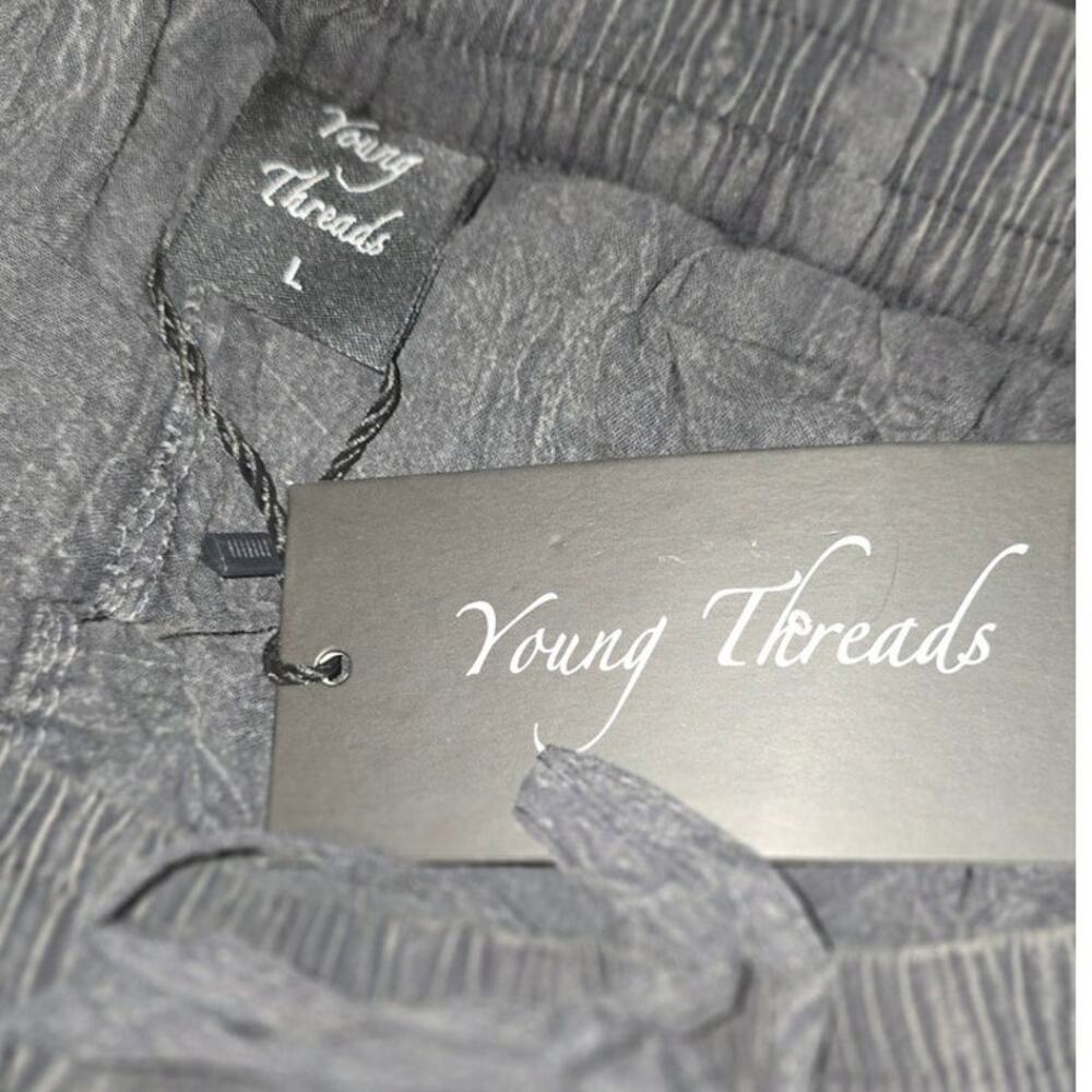 Young Threads Charcoal Embroidered Patchwork Maxi Skirt L NWT - Western Prairie - Picture 7 of 9
